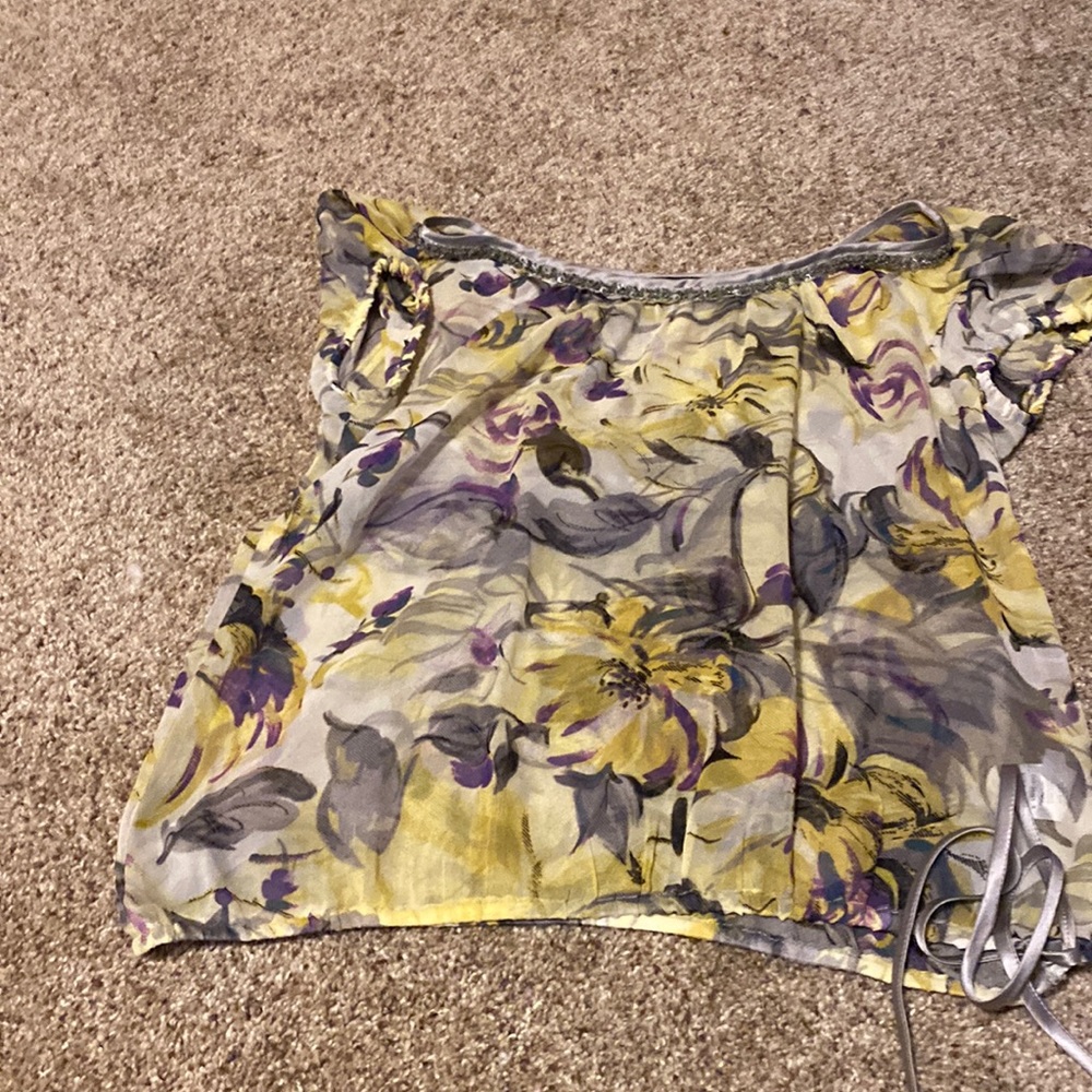 Karen Kane beaded sheer top